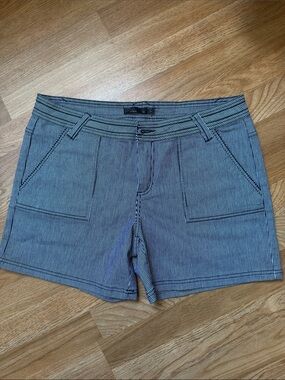 Prana Navy and White Striped Women’s Bermudas